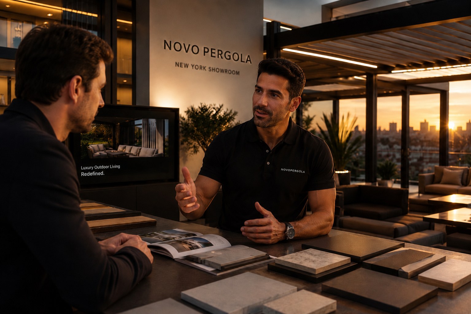 Marc at the NovoPergola New York showroom